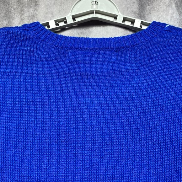 Jolly Sweaters XXL Funny Ugly Christmas Sweater Blue Snowman Beer Knit - Picture 11 of 11